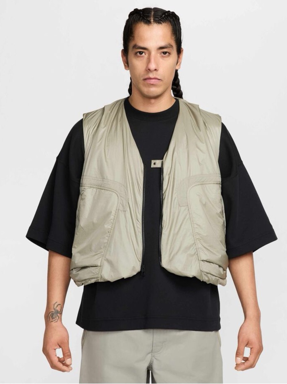 Nike Tech Mens Woven Vest in Light Army/Black Size Medium NWT (HM4262-320)